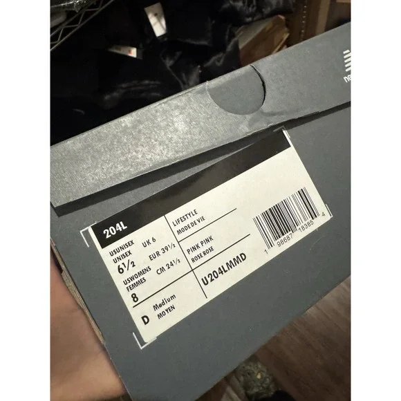 6.5Y/ 8W PASTEL PINK NEW BALANCE 204L U204LMMD ❤️✅ SHIPS ASAP BRAND NEW CUTE - Picture 6 of 6